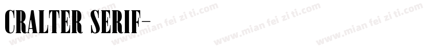 Cralter serif字体转换
